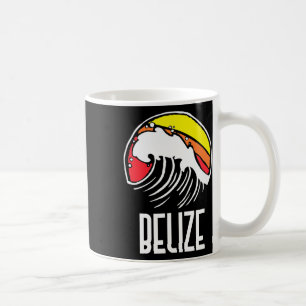 Caneca De Café Belize Vintage Anos 80 Retro Surf Beach Onda Gráfi