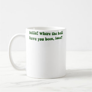 Caneca De Café Bella Onde Raios Você Estava Loca
