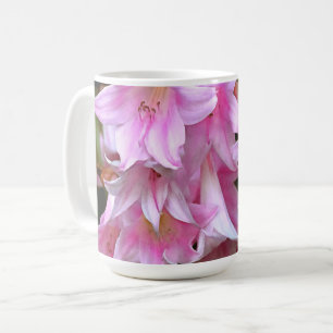 Caneca De Café Belladonna Amaryllis Lilies, Rosa,