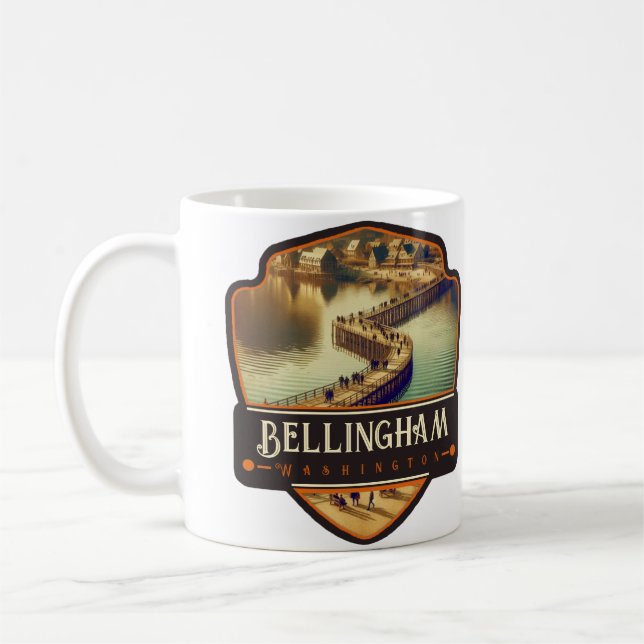Caneca De Café Bellingham, Washington| Antigo (Esquerda)