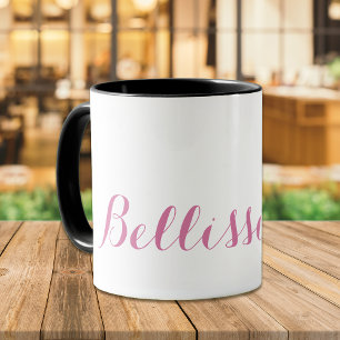 Caneca De Café Bellissima! Tipografia Rosa