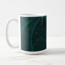 Caneca De Café Belo Abstrato Emerald Green