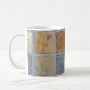 Caneca De Café Belo Azulejo Colorido de Pedra nas Linhas