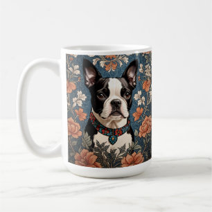 Caneca De Café Belo Boston Terrier William Morris Inspirou