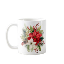 Belo buquê floral de Natal Coffee Mug