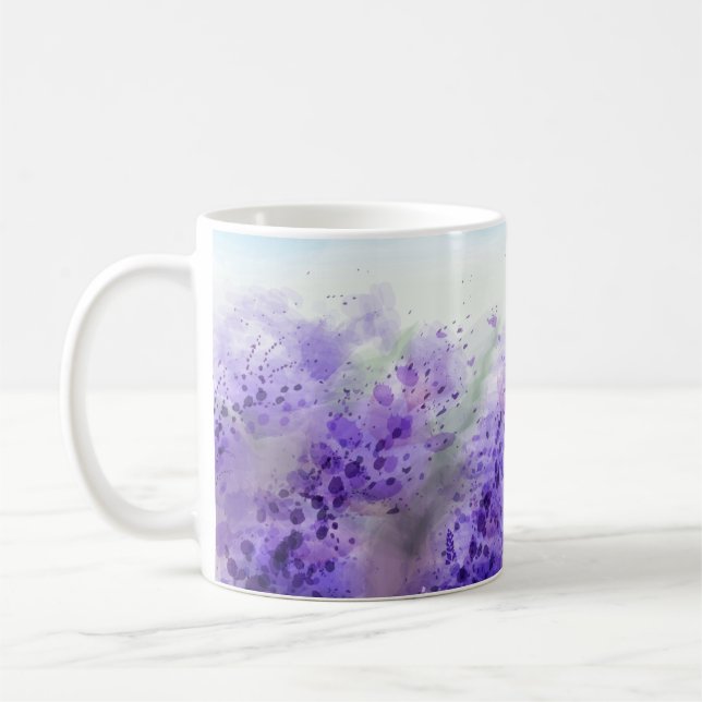 Caneca De Café Belo campo de lavanda (Esquerda)