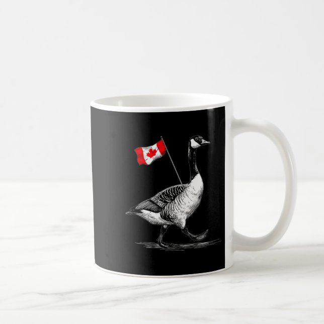 Caneca De Café Belo Canadá Animal Com Bandeira Para Alas De Ganso (Direita)