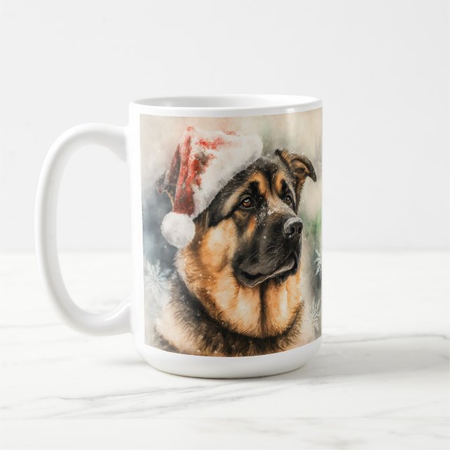 CANECA DE CAFÉ BELO CÃO DE GERMAN SHEPHERD DE ÁGUA (Esquerda)