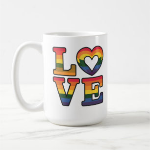 Caneca De Café Belo clássico e Elegante Amor Orgulho Gay