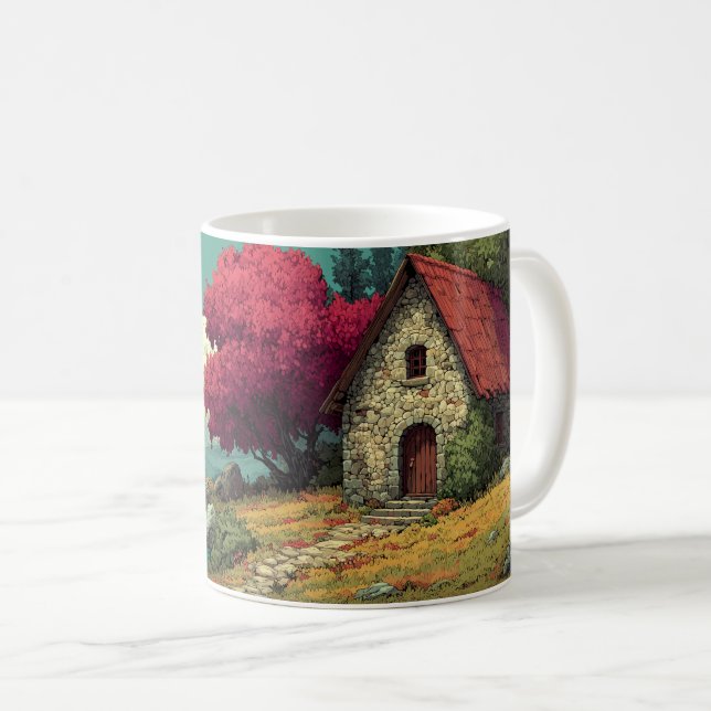 Caneca De Café Belo desenho de desenho (Frente Esquerda)