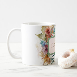 Caneca De Café Belo Dia de as mães Floral