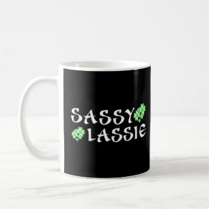 Caneca De Café Belo Dia de São Patrício Sassy Lassie Engraçado Po