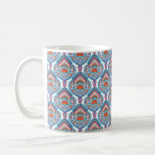 Caneca De Café Belo e Colorido Padrão Ornado de Paisley