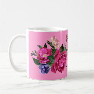 Caneca De Café Belo esboço Rosa de café Mug