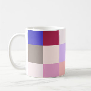Caneca De Café Belo estilo de Xadrez multicolores