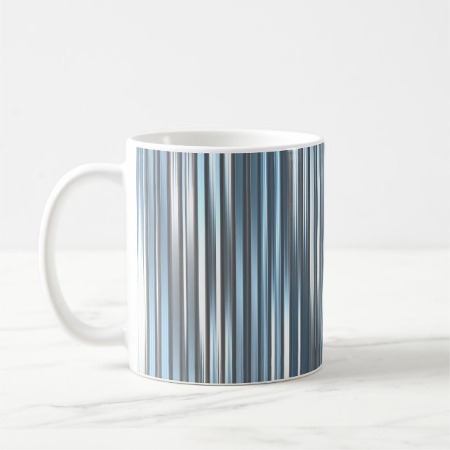 Caneca De Café Belo fundo azul vertical abstrato com l (Esquerda)