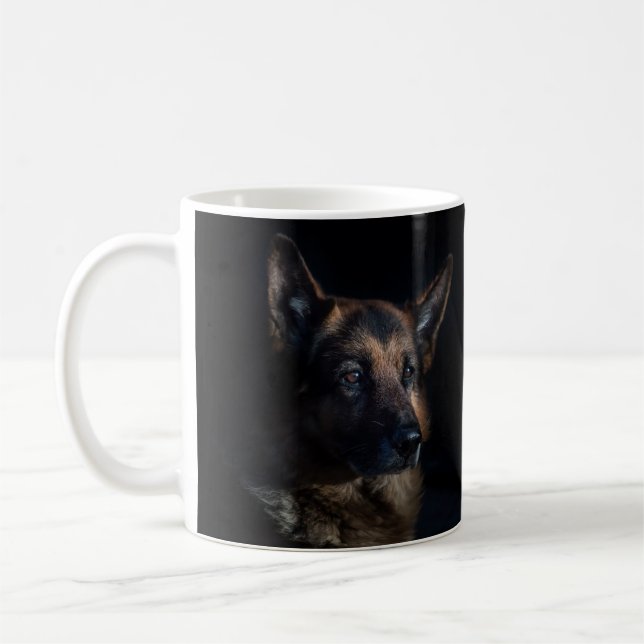 Caneca De Café Belo German shepherd Negro e Tom (Esquerda)