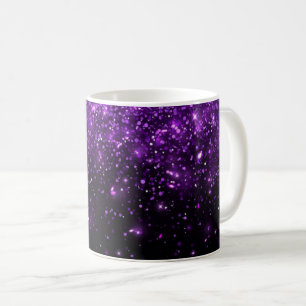 Caneca De Café Belo Impressão de brilho roxo