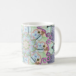 Caneca De Café Belo Jardim Doily Mandala Art