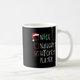 Caneca De Café Belo Jogador De Hóquei Engraçado Costume De Natal