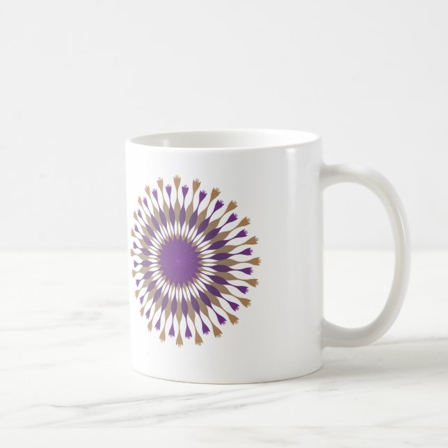 Caneca De Café Belo Lotus Flower Design Violet (Direita)