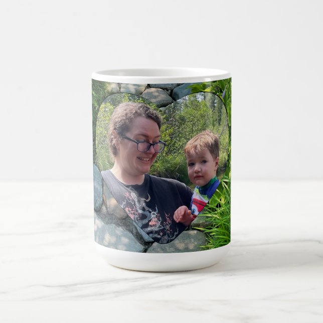 Caneca De Café Belo modelo de foto de árvores iluminadas pelo sol (Centro)