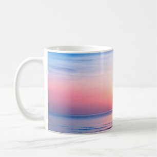 Caneca De Café Belo nascer do sol da manhã, mar azul, céu cor-de-