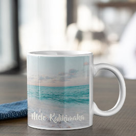 Caneca De Café Belo Natal em Praia Mele Kalikimaka Personalizado