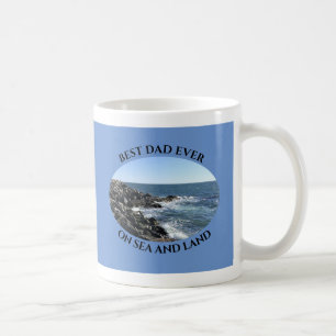 Caneca De Café Belo Pai Oceano Atlântico Azul-Vazio