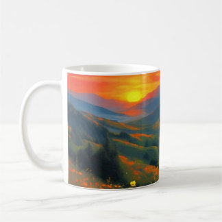Caneca De Café Belo panorama das garotas