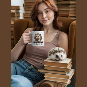 Caneca De Café Belo porco lendo um livro engraçado