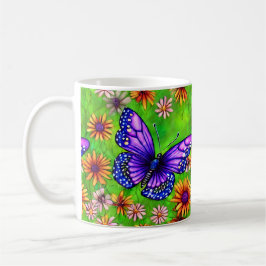 Caneca De Café Belo Prado Flor de Borboleta