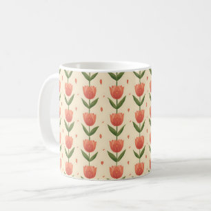 Caneca De Café Belo Primavera Colorida Girly Tulip