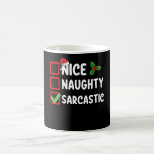 Caneca De Café Belo Sarcasmo da Lista de Natal Sarcástico