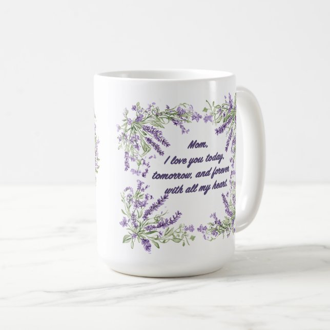 Caneca De Café Belo Sentimento para Embrulho de Mãe (Frente Esquerda)