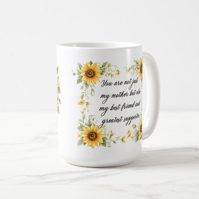 Caneca De Café Belo Sentimento para Envoltório de Mãe (Frente Esquerda)