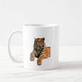 Caneca De Café Belo Tigre de Bengala Rosto e Foto de Pinças