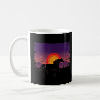 Caneca De Café Belos cavalos árabes e solários cavaleiros