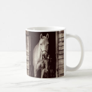 Caneca De Café Belos Cavalos e Castanho Russo