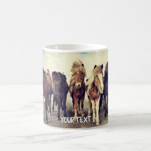 Caneca De Café Belos cavalos selvagens