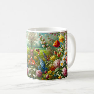 Caneca De Café Belos Flores de primavera