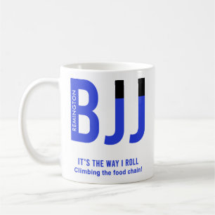 Caneca De Café Belt Azul Personalizado BJJ Jiu Jitsu