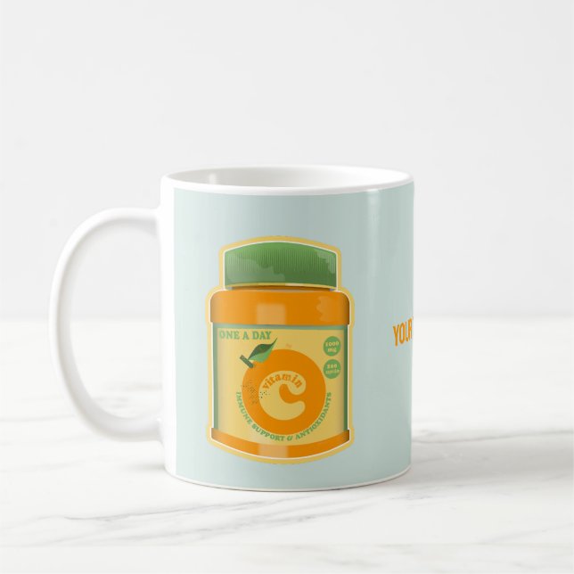 Caneca De Café Bem-estar da vitamina C (Esquerda)