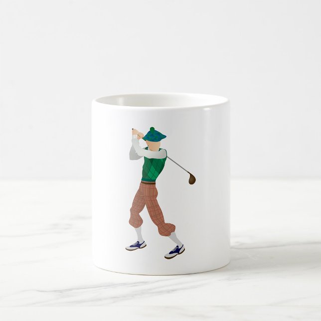 Caneca De Café Bem Vestido Golfer (Criador carregado)