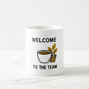 Caneca De Café Bem-vindo à Equipe Decoração de Mesa para Amantes