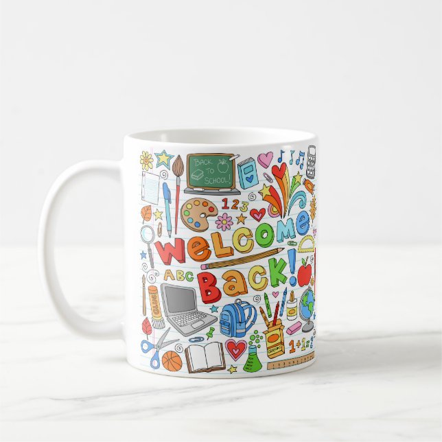 Caneca De Café Bem-Vindo À Escola (Esquerda)