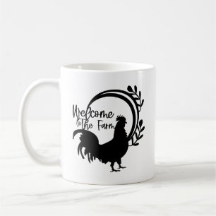 Caneca De Café Bem-vindo à Fazenda Rooster Coffee Mug