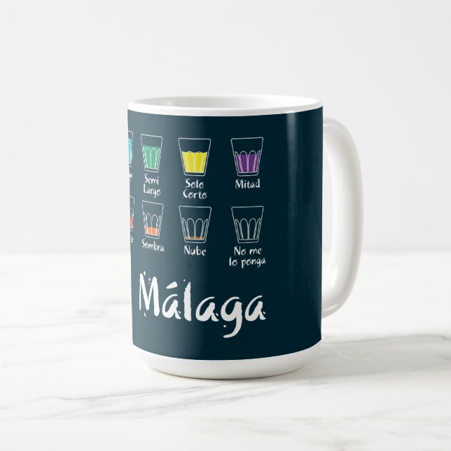 Caneca De Café Bem-vindo a Málaga 1: O Café (Frente Esquerda)
