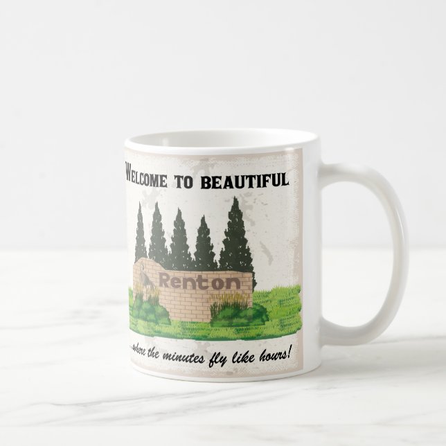 Caneca De Café Bem-Vindo A Renton Mug (Direita)