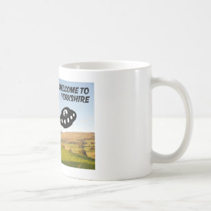 Caneca De Café Bem-vindo a Yorkshire com alguns vi extraterrestre